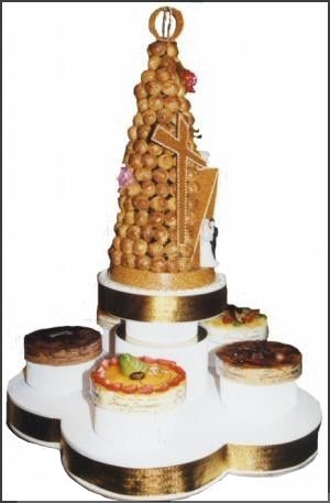 Torta matrimoniale con torte et croquembouche