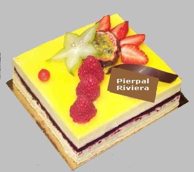 Torta di mousse passione e lamponi