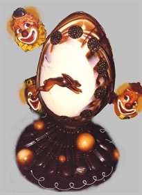 Piece in cioccolata con clowns